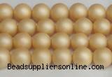 CSB1376 15.5 inches 6mm matte round shell pearl beads wholesale