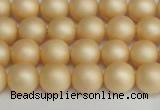 CSB1377 15.5 inches 8mm matte round shell pearl beads wholesale