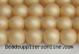 CSB1378 15.5 inches 10mm matte round shell pearl beads wholesale