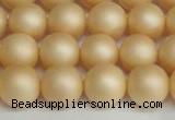 CSB1379 15.5 inches 12mm matte round shell pearl beads wholesale