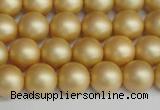 CSB1382 15.5 inches 8mm matte round shell pearl beads wholesale