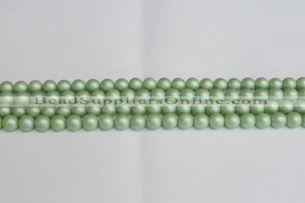 CSB1391 15.5 inches 6mm matte round shell pearl beads wholesale