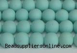 CSB1401 15.5 inches 6mm matte round shell pearl beads wholesale