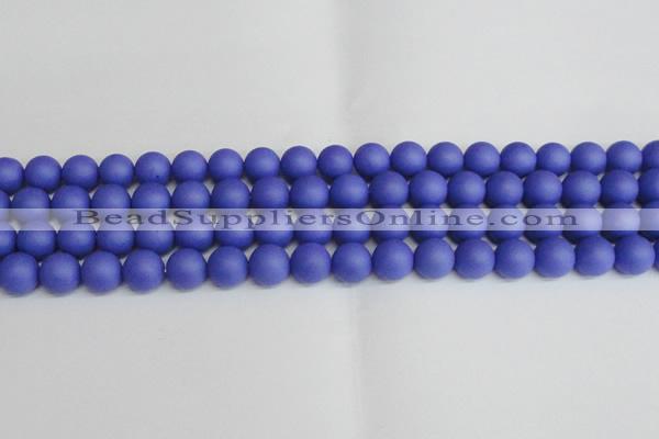 CSB1413 15.5 inches 10mm matte round shell pearl beads wholesale