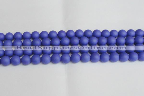 CSB1414 15.5 inches 12mm matte round shell pearl beads wholesale