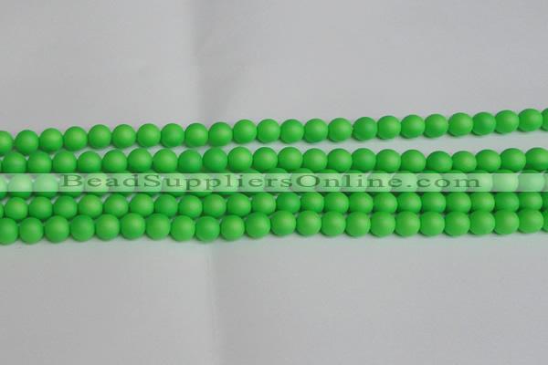 CSB1431 15.5 inches 6mm matte round shell pearl beads wholesale