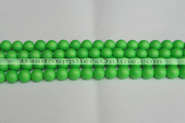 CSB1434 15.5 inches 12mm matte round shell pearl beads wholesale