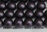 CSB1447 15.5 inches 8mm matte round shell pearl beads wholesale