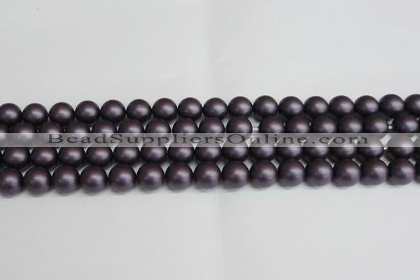 CSB1448 15.5 inches 10mm matte round shell pearl beads wholesale