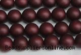 CSB1451 15.5 inches 6mm matte round shell pearl beads wholesale