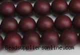 CSB1453 15.5 inches 10mm matte round shell pearl beads wholesale