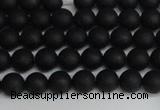 CSB1455 15.5 inches 4mm matte round shell pearl beads wholesale