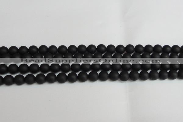 CSB1457 15.5 inches 8mm matte round shell pearl beads wholesale