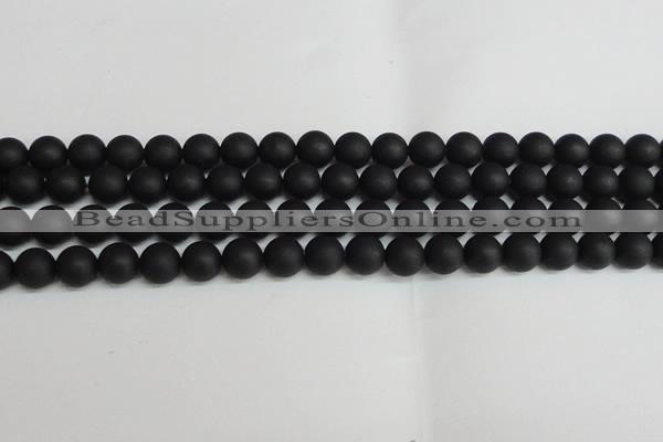 CSB1458 15.5 inches 10mm matte round shell pearl beads wholesale