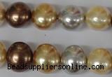 CSB155 15.5 inches 12*15mm – 13*16mm oval mixed color shell pearl beads