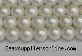 CSB1600 15.5 inches 4mm round matte shell pearl beads wholesale