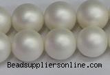 CSB1604 15.5 inches 12mm round matte shell pearl beads wholesale