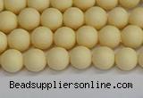 CSB1610 15.5 inches 4mm round matte shell pearl beads wholesale