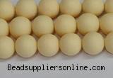 CSB1611 15.5 inches 6mm round matte shell pearl beads wholesale