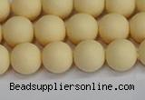 CSB1612 15.5 inches 8mm round matte shell pearl beads wholesale