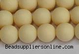 CSB1613 15.5 inches 10mm round matte shell pearl beads wholesale