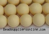 CSB1614 15.5 inches 12mm round matte shell pearl beads wholesale