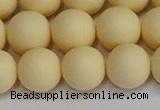 CSB1615 15.5 inches 14mm round matte shell pearl beads wholesale