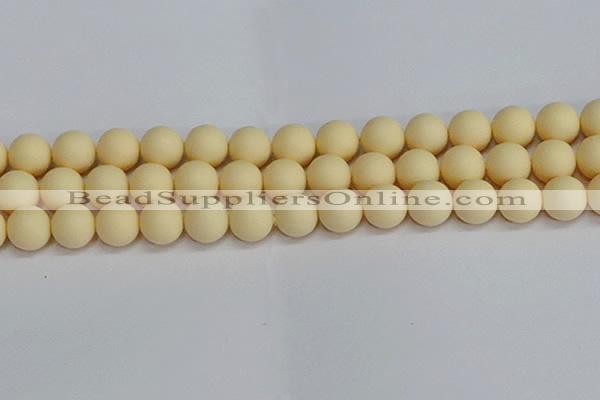 CSB1615 15.5 inches 14mm round matte shell pearl beads wholesale