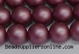 CSB1643 15.5 inches 10mm round matte shell pearl beads wholesale