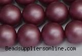 CSB1644 15.5 inches 12mm round matte shell pearl beads wholesale