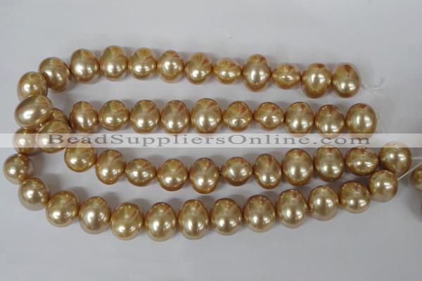 CSB165 15.5 inches 15*18mm – 16*19mm oval shell pearl beads