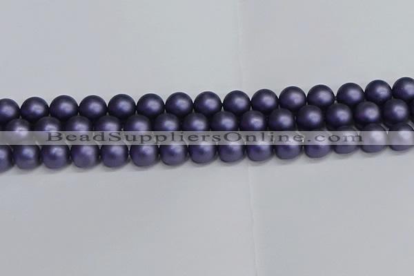 CSB1654 15.5 inches 12mm round matte shell pearl beads wholesale