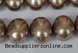 CSB166 15.5 inches 15*18mm – 16*19mm oval shell pearl beads