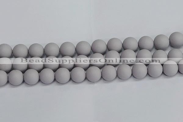 CSB1685 15.5 inches 14mm round matte shell pearl beads wholesale