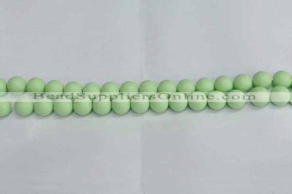 CSB1743 15.5 inches 10mm round matte shell pearl beads wholesale