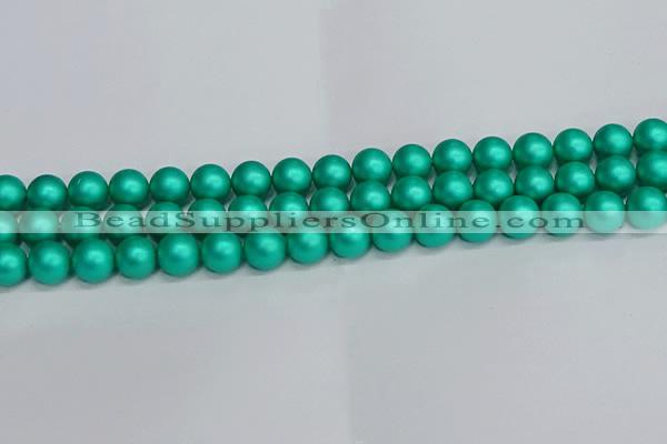 CSB1753 15.5 inches 10mm round matte shell pearl beads wholesale