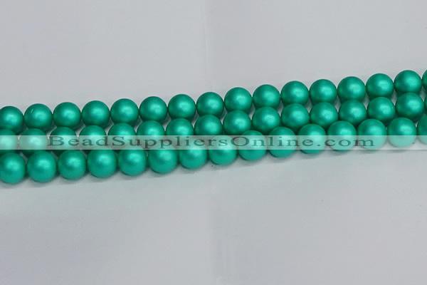 CSB1754 15.5 inches 12mm round matte shell pearl beads wholesale