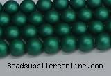 CSB1760 15.5 inches 4mm round matte shell pearl beads wholesale