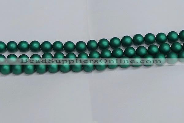 CSB1764 15.5 inches 12mm round matte shell pearl beads wholesale