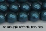 CSB1982 15.5 inches 8mm faceted round matte shell pearl beads