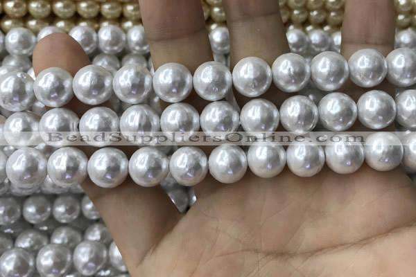 CSB2110 15.5 inches 8mm ball shell pearl beads wholesale