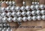 CSB2112 15.5 inches 12mm ball shell pearl beads wholesale