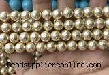 CSB2117 15.5 inches 10mm ball shell pearl beads wholesale