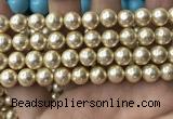 CSB2118 15.5 inches 12mm ball shell pearl beads wholesale