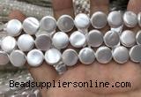 CSB2138 15.5 inches 14mm coin shell pearl beads wholesale