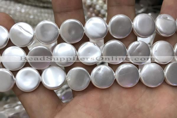 CSB2140 15.5 inches 18mm coin shell pearl beads wholesale