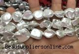 CSB2160 15.5 inches 16*16mm - 18*20mm baroque shell pearl beads