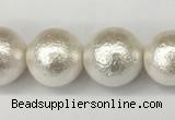 CSB2204 15.5 inches 12mm round wrinkled shell pearl beads wholesale