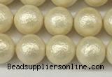 CSB2212 15.5 inches 8mm round wrinkled shell pearl beads wholesale