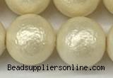 CSB2216 15.5 inches 16mm round wrinkled shell pearl beads wholesale